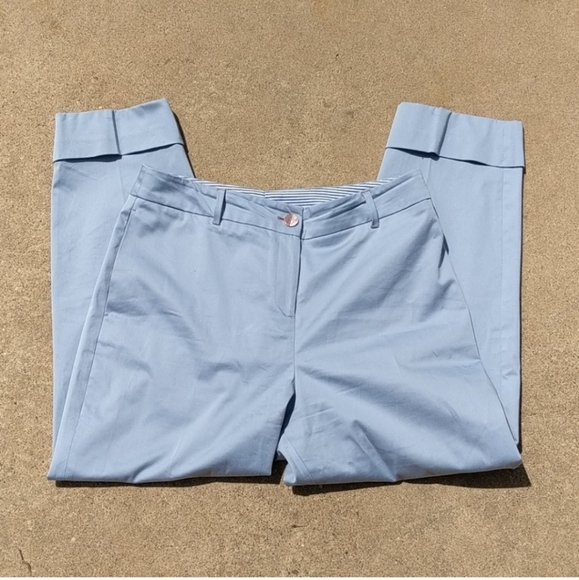 💙 ted baker baby blue crop women's dress pants - Picture 3 of 8